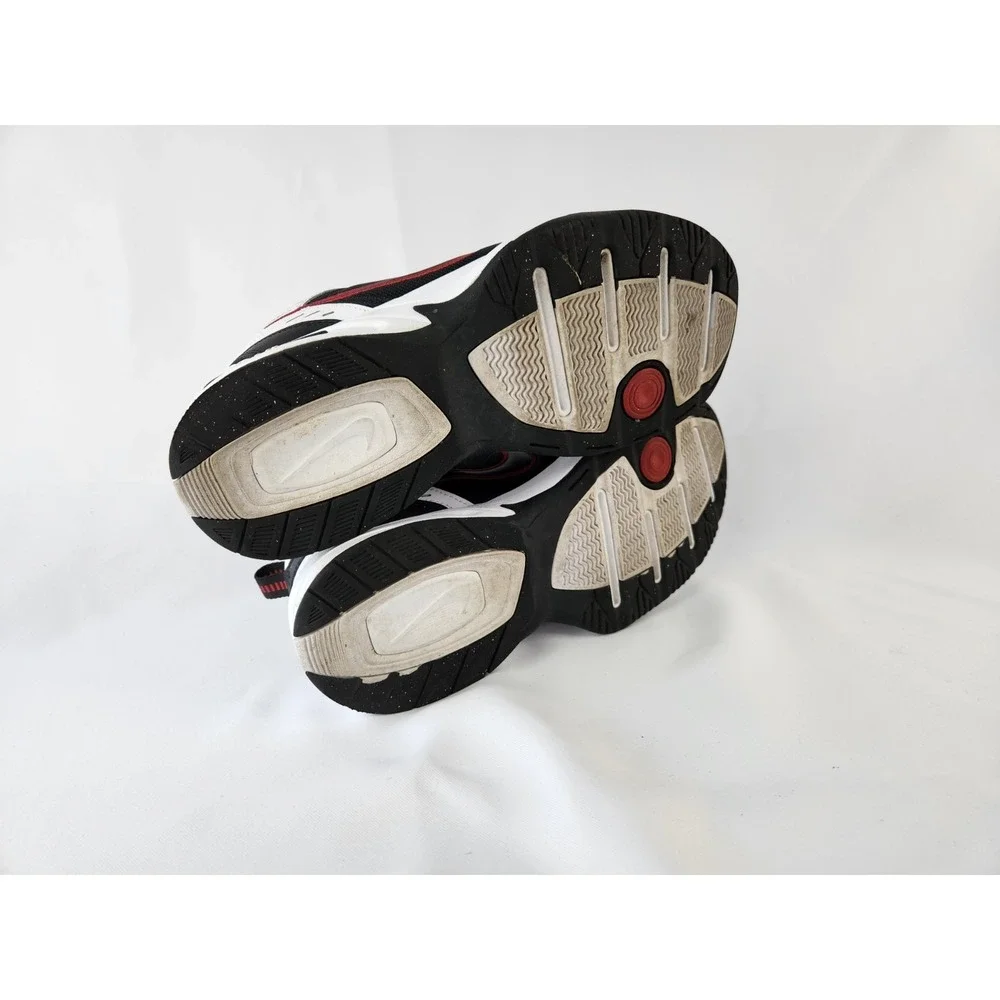 Nike‎ AIR MONARCH IV Men White Black Red 101 Walking Shoe Sneakers Dad Sz 10